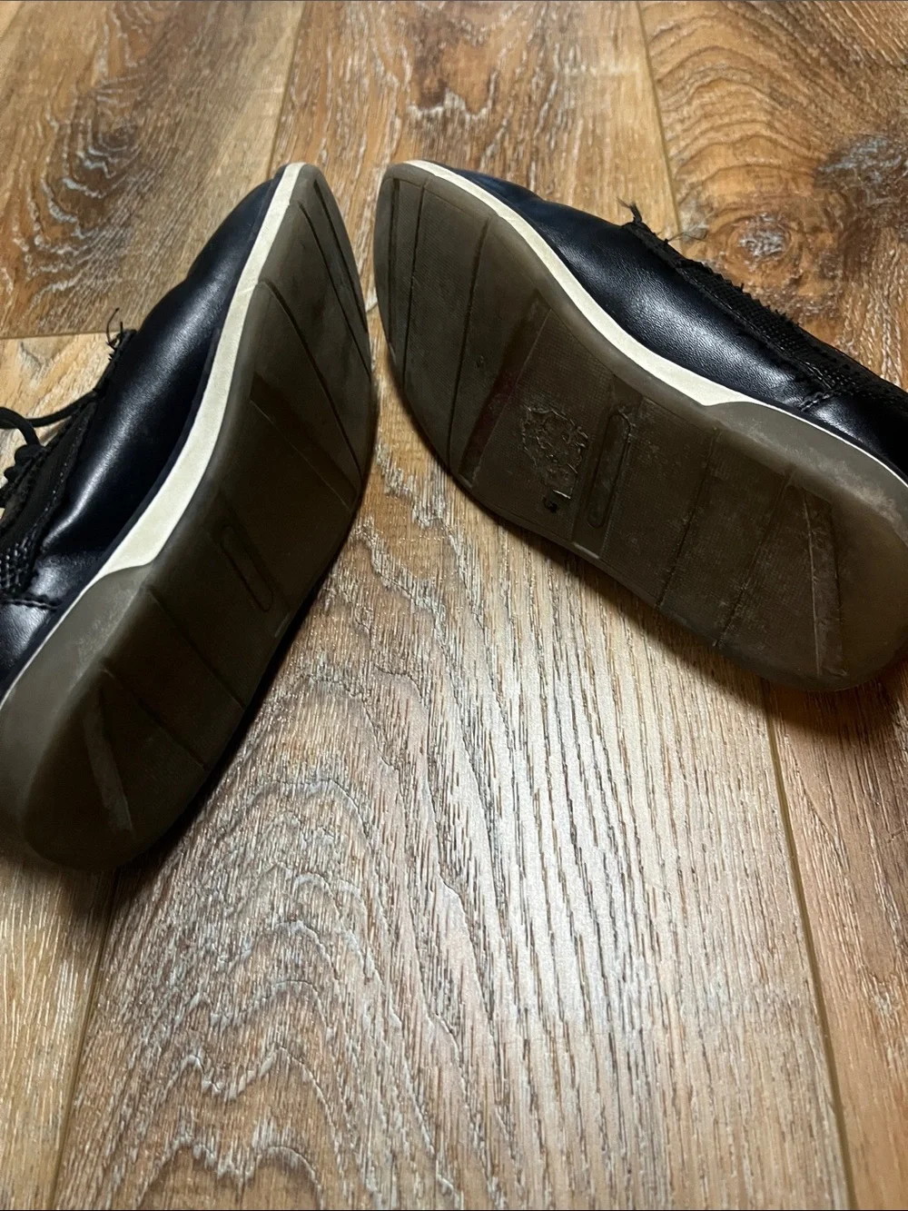 Kids Black Leather Lace-Up Casual Oxford Shoes
